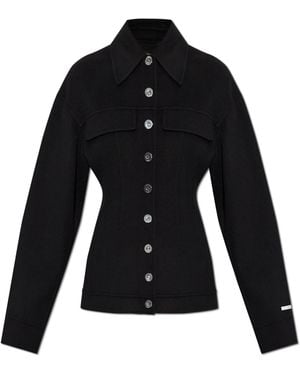 Sportmax Short Wool Coat "Arena" - Black