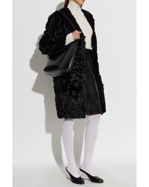 Jil Sander Fur Coat - Black