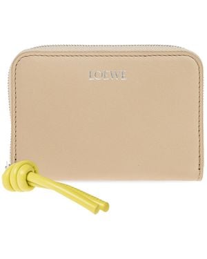 Loewe Leather Wallet 'Knot' - Natural