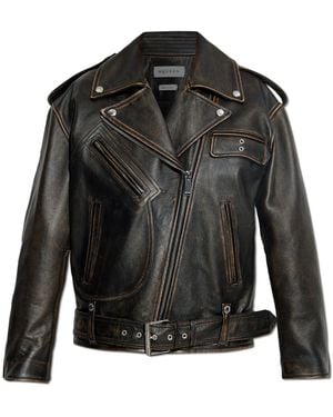 McQueen Leather Jacket - Black