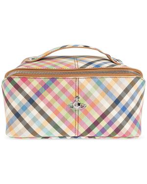 Vivienne Westwood Cosmetic Bag With Logo - White