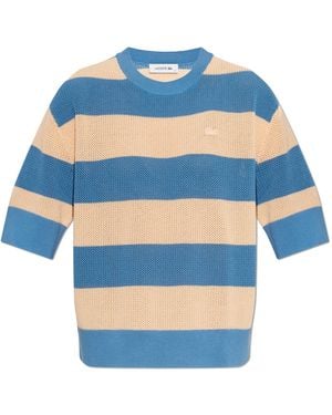 Lacoste Top With A Striped Pattern - Blue