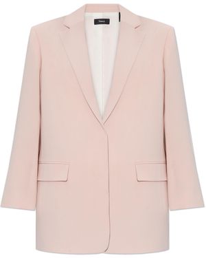 Theory Blazer With Pockets - Pink