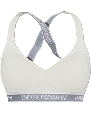 Emporio Armani Cotton Bra - White