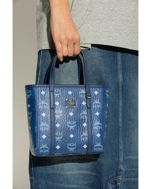 MCM Handbag With Monogram - Blue