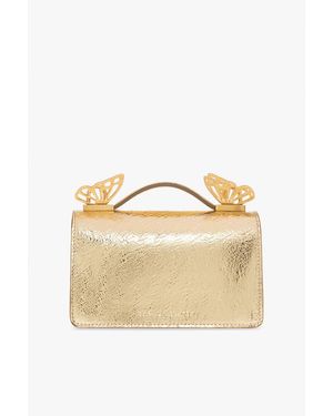 Sophia Webster 'mariposa Mini' Leather Shoulder Bag - Natural