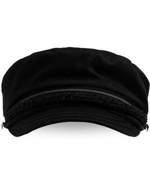 Fendi Cap With Logo - Black