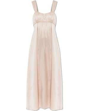 Chloé Silk Spaghetti Strap Dress - White