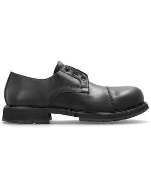 Balenciaga Truck Derby Leather Shoes - Black