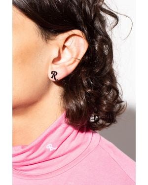 Raf Simons Appliquéd Earrings - Pink