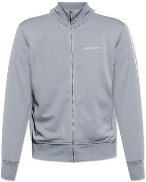 Palm Angels Sweatshirt With Stand-Up Collar - Grey