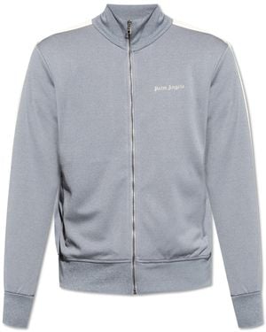 Palm Angels Sweatshirt With Stand-Up Collar - Grey