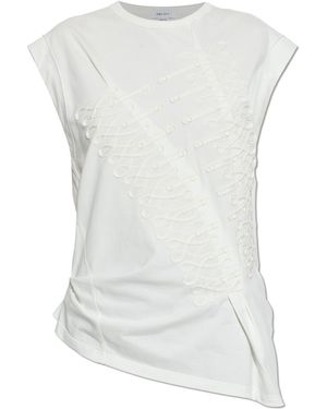 McQueen Top With An Asymmetric Cut - White