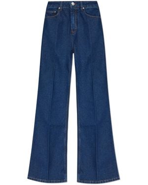 Ami Paris Flared Leg Jeans - Blue