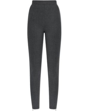 Jil Sander Wool Trousers With Zippered Legs - Black