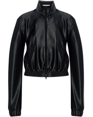 T By Alexander Wang Trousers With A Shimmering Finish - Black