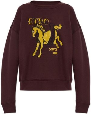 Etro Sweatshirt With Logo - Red