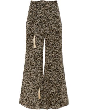 Zimmermann Loose-Fit Patterned Trousers - Green