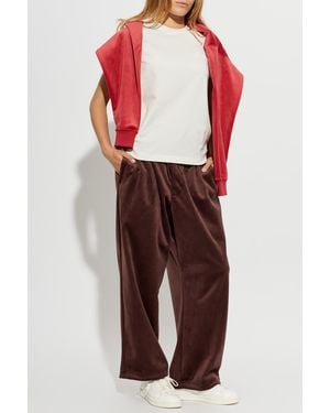 Y-3 Wide-Leg Pants - Red