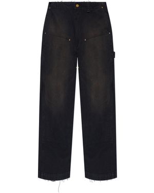 Willy Chavarria Wide-Leg Jeans - Black