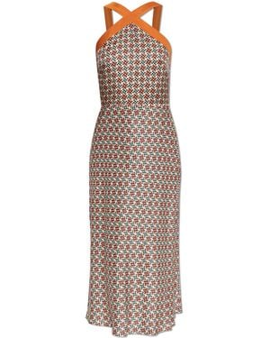 Paul Smith Patterned Off-Shoulder Dress - White