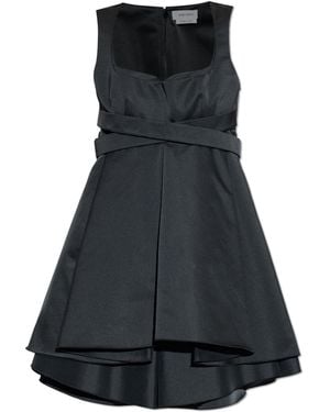 McQueen Sleeveless Short Dress - Black