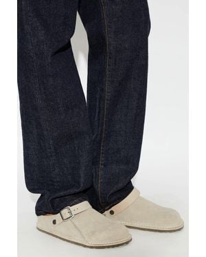 Birkenstock 'Lutry Premium Suede' Shoes - Blue