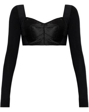 Dolce & Gabbana Long Sleeve Top - Black