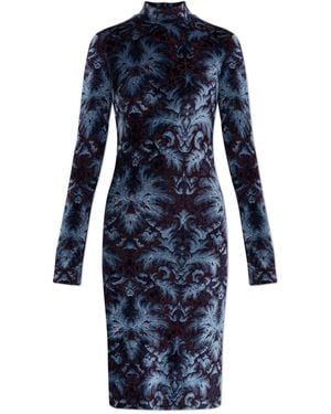 Etro Dress With A Velvety Finish - Blue
