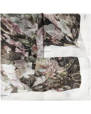Maison Margiela Silk Scarf With Logo - Multicolour