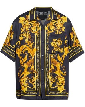 Versace Jeans Couture Shirt With Logo - Yellow