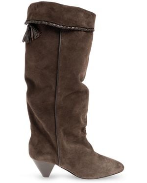 Isabel Marant Suede Heeled Boots "Elita" - Brown