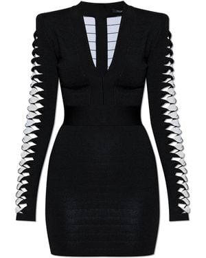 Balmain Short Bodycon Dress - Black