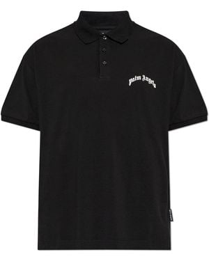 Palm Angels Polo With Logo - Black