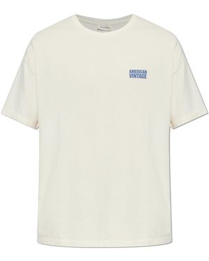 American Vintage T-Shirt With Printed Logo - White