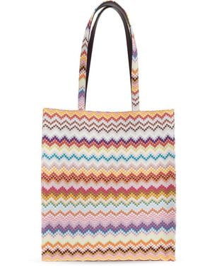 Missoni Shopper-Style Bag - Red