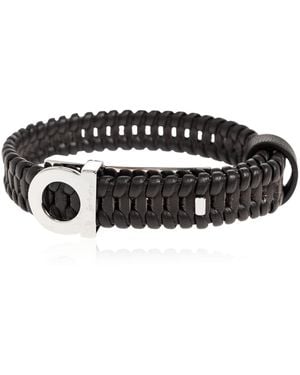 Ferragamo Leather Bracelet - Black