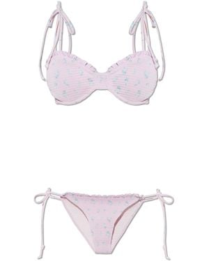 LoveShackFancy Two-Piece Swimsuit 'Quinley' - Pink