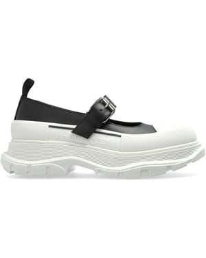 McQueen Leather Shoes With Logo - Black