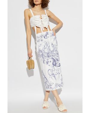 スカート Moschino Longuette skirt with Olivia print Moschino Women's Longuette Skirt With Olivia Print | ShopSimon