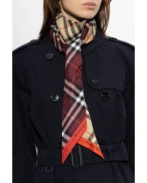 Burberry Silk Scarf - Blue