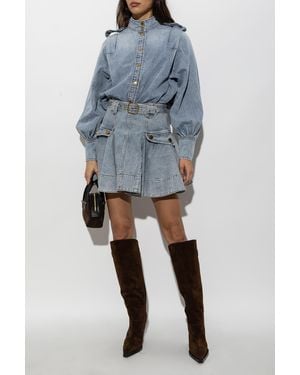 Zimmermann Denim Shirt With Logo Buttons - Blue
