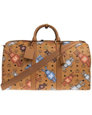 MCM Carry-On Bag With Print - Brown
