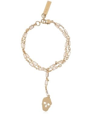 McQueen Bracelet With Cubic Zirconia - Metallic