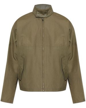 Bottega Veneta Jacket With Stand-Up Collar - Green