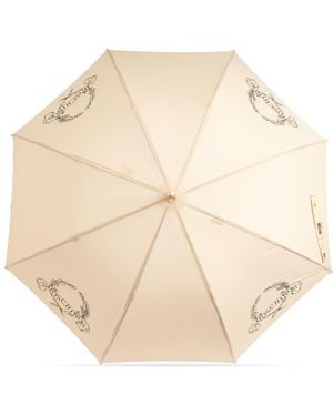 Moschino Parasol With Logo - Natural