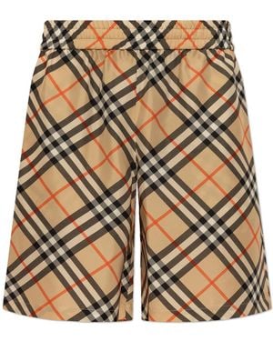 Burberry Silk Shorts - Natural