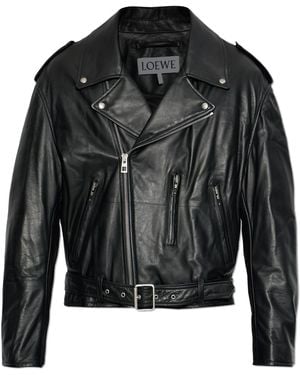 Loewe Leather Insulated Jacket - Black