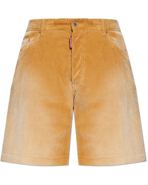 DSquared² Corduroy Shorts - Natural