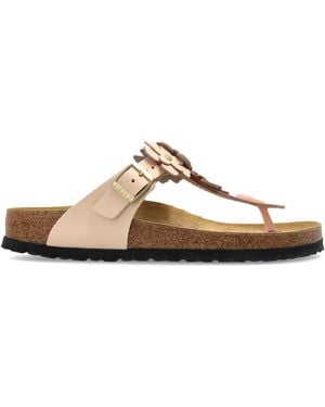Birkenstock Gizeh Flower Embellishment Flip-Flops - Pink